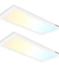 Two Pack 1x2 Ft LED Flat Panel Light With 3CCT Selectable 3000K 4000K 5000K Dimmable Ultra Slim Edge Lit Flush Mount Ceiling Fixture