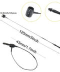 1000 Piece Premium Black 5 Inch Snap Lock Hang Tag Fasteners No Tag Gun Required For Apparel Retail And Boutique Displays Reusable Plastic Price Pins That Work Like A Charm Daily displayed with measurements.
