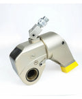 Heavy Duty Hydraulic Torque Wrench Built Like A Tank With Anti Corrosion Alloy Square Drive featuring a rotating reaction arm.