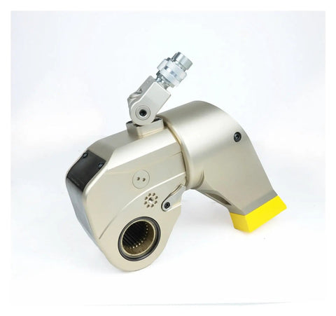 Heavy Duty Hydraulic Torque Wrench Built Like A Tank With Anti Corrosion Alloy Square Drive featuring a rotating reaction arm.