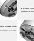 Game Changing Electric Cup Warmer And Smart Beverage Heater With Rapid Temp Control showing non-slip feet and hidden power cord design.