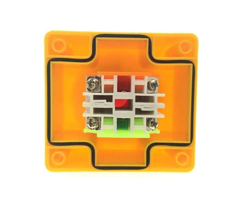 Back view of Emergency Stop Push Button Switch 40mm Red Mushroom Cap 660V 10A DPST Momentary 1NO 1NC Electric Control Button