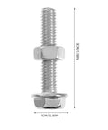 Stainless Steel Hex Socket Screw And Nut Set M6x30 With Flat Washer Included For Outdoor Use Multipurpose Fastener Kit Two Pack