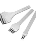 Pro Grade Leather Pricking Iron Set French Style Stitching Chisel Hole Punch Kit with different tooth sizes