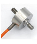 500 Kg Tension And Compression Load Cell Built For Vehicles And Tight Spots Tiny Yet Tough Low Height Sealed Sensor With Rock Solid Anti Eccentric Load Performance And Miniature Design For Precision Testing And Instrumentation In Compact Spaces. compact stainless steel load cell with threaded studs and cable