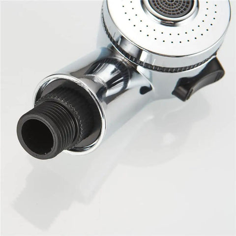 Close-up of chrome shower spray head from Salon Shampoo Bowl Faucet Kit With Hose And Shower Spray Head For Backwash Units