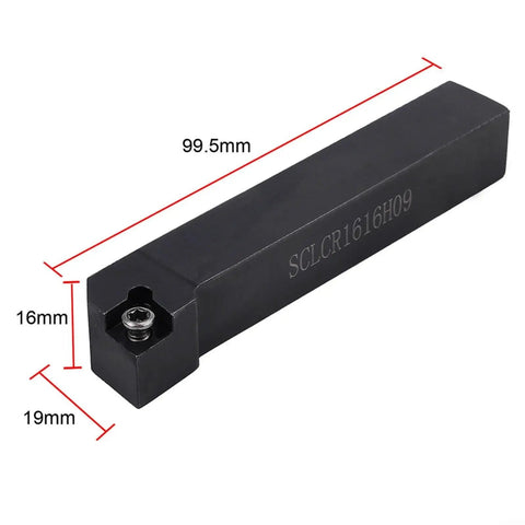 Lathe Boring Bar Tool Holder SCLCR1616H09 16x100mm with visible size measurements for precision external turning and stable cuts