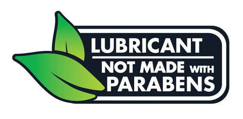 Label with green leaves stating 'Lubricant Not Made With Parabens,' related to Ultra Thin Ultra Sensitive Latex Condoms With Lubricant For A Real Natural Feel And Maximum Sensitivity Barely There Glide With Low Scent Latex And Paraben Free Lubricant 12 Count Pack Packaging May Vary.
