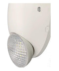 Close-up of Six Pack LED Emergency Lights With Two Adjustable Bug Eye Heads, UL Certified, 120 and 277V, battery backup visible.