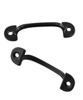 Set Of 20 Vintage Mini 2 Inch Drawer Knobs And Jewelry Box Pulls In Black Zinc Alloy With Mounting Screws shown close-up