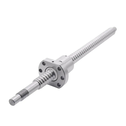 Ball Screw Linear Motion System With Single Nut For CNC Projects, 600mm With Nut, C7 Precision Roller Screw, BK BF10 Ready, 150-1000mm Range, Rock Solid CNC Parts silver ball screw with mounting nut for CNC axes