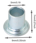 Close-up of a stainless steel shaft holder spacer, showing dimensions, part of the Stainless Steel Shaft Holder Spacer Set 6mm Inline Axle Gasket Screws Replacement For Pulleys 16 Pieces 8mm OD 11mm Length Fits 608 And 688 Bearings Heavy Duty Hardware For Rides DIY Projects.