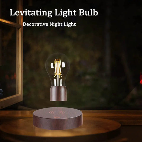 Levitating Light Bulb With Magnetic Levitation And Touch Control Floating Rotating LED Desk Lamp for home office decor