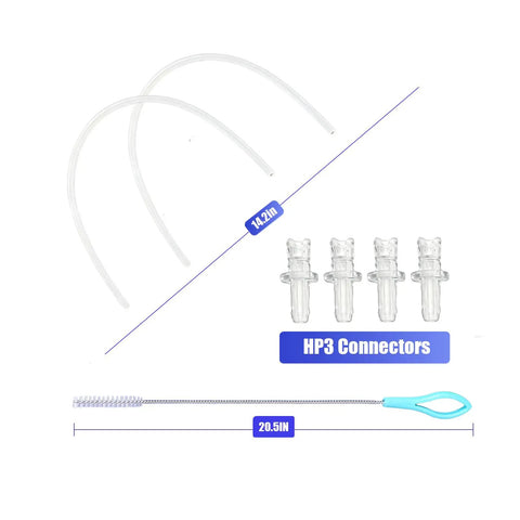 Straight Swap Top Shelf Milk Tube Hose Set For Jura Hp3 Coffee Machine Frothing Nozzle Replacement Kit, includes 14.2in tubes and connectors.
