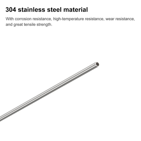 uxcell 304 stainless steel capillary tube, 1.5mm OD, 0.2mm wall, 250mm length, 2 pcs