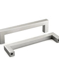 20 Pack 5 Inch Brushed Nickel Cabinet Pulls Square Handles for Cabinets and Drawers Modern Stainless Steel Hardware with Five Inch Hole Centers