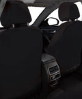 Easy Install Car Seat Covers For Front Seats And Rear Bench, Universal Fit, Airbag Compatible, Polyester Protector in black