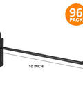 Legit Badass Heavy Duty 10 Inch Slatwall Panel Hooks Black 96 Pack Killer Retail Display Gear with a clear view of the hook design.