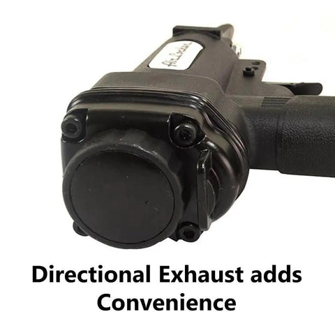 Heavy Duty Professional Air Punch Nailer With Piston Driver showing directional exhaust feature for convenient operation.