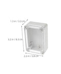 Awesome 6-Pack Waterproof Electrical Enclosure Boxes built to last, clear lid, dimensions 3.2 x 2.2 x 1.3 inches, sturdy ABS.