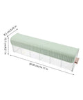 Slick Hanging Underwear Organizer Drawer Box For Socks Storage With Durable Wall Mount Hooks And Heavy Duty Plastic, shown in light green.