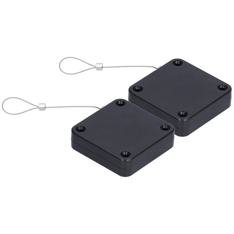 Automatic Door Closer Set With Sensor And Punch Free Install, 2 Pack Built Tough Stainless Steel Construction, black units with cable