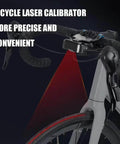Handlebar Laser Align Tool For Bicycles And Bike Seats, Easy Calibrator And Center Alignment Indicator mounted on bike handlebar