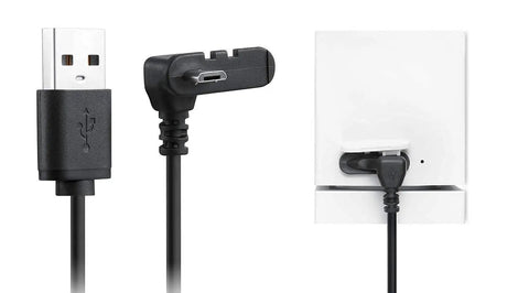 Black USB cable and micro-USB head for Solar Panel For Wyze Cam Outdoor And Wyze Cam Outdoor V2 With 2W 5V Charging 2 Pack.
