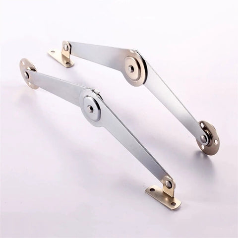 Two Piece Adjustable Cabinet Hinge Set For Heavy Duty Doors Lift Support With Quiet Smooth Operation Zinc Alloy Construction