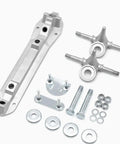 Quad Roller Skate Plate Set Built From Lightweight Aluminum Alloy With Adjustable Height Brake Wheel Truck For Indoor Skating Black 41-42 parts