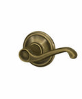 Antique Brass Hall And Closet Door Lever With Nonlocking Passage Function, Easy Install With Self Aligning Screws