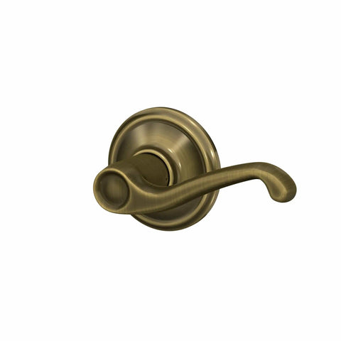Antique Brass Hall And Closet Door Lever With Nonlocking Passage Function, Easy Install With Self Aligning Screws