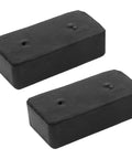 Two Pack Rubber Shock Absorbing Pads For Fitness Equipment Anti Slip Feet Bumpers For Gym And Weight Stacks Black 100x50x30mm