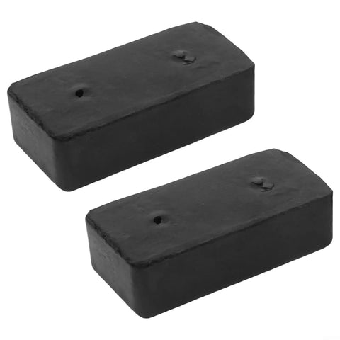 Two Pack Rubber Shock Absorbing Pads For Fitness Equipment Anti Slip Feet Bumpers For Gym And Weight Stacks Black 100x50x30mm
