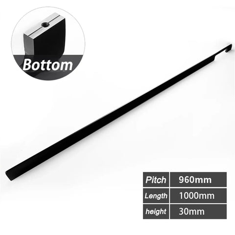Long Cabinet Door Handle 1000mm Brushed Gold Or Silver Aluminum Cupboard Pulls For Kitchen Cabinets Wardrobes And Dressers