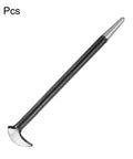2 Piece Rolling Head Pry Bar Set With 6 Inch Length And 0.3 Inch Rod Diameter Carbon Steel Leverage Bars For Automotive Aligning And Prying