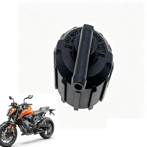 Cool Breeze Upgraded Expansion Tank Cover Fit For KTM 790 890 Duke Plus 1050 SMC R Adventure RC 1090 1190 1290 Super Duke GT Enduro Supermoto Motorcycle Liquid Coolant Reservoir Cap top view