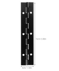 Heavy Duty Iron Piano Hinges Set, 6 Inch Continuous Door Hinges For Cabinets, Boats, And Marine Use, black with 5 Cm Hole Distance