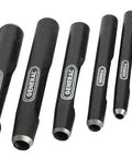 Six Piece Hollow Steel Punch Set From Three Sixteenths Inch To Half Inch With Roll Pouch Perfect For Leather Rubber Gasket Material