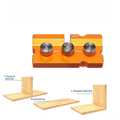 3 In 1 Aluminum Dowel Jig For Woodworking Features Built In Midpoint Alignment For Dead Center Hits perfect for T and L shape assembly