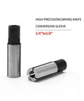 Top Shelf 6 Pieces 1/4 To 1/8 Inch Collet Adapter Set For Routers And Cnc Engraving Tools, spring steel conversion sleeve.