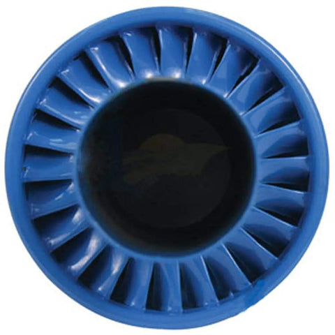 Beefy Aftermarket Pre Cleaner Base Replacement For Ford New Holland Tractors Direct Fit For 2100 2110 2120 231 233 2600 3100 3120 3310 333 340 3400 4200 Durable Performance Easy Install. Blue plastic pre-cleaner base, front view