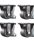 Built Tough Heavy Duty Furniture Casters That Roll Smooth As Silk With Thick Silent Rubber Pads For Stress Free Moving Of Weighty Couches Cabinets And Storage Units Universal Wheel 4 Pack