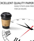 100 Pack 12 Oz Thickened Coffee Cups With Lids Sleeves And Straws For To Go Coffee At Home Office Cafes And Parties on clock face