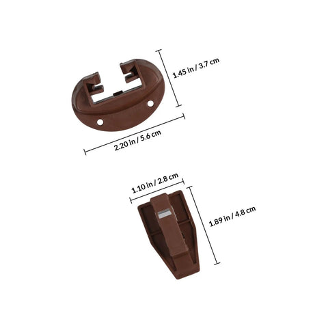4Pcs Drawer Glide Kit For Dresser And Cabinet Reliable Quick Installation Drawer Hardware with measurements shown