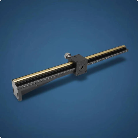 Precise Linear Motion Dovetail Stage 40x40mm Table, 250mm Length, 25mm Guide, 2x100mm Travel, 210mm Stroke, 0.06mm Parallelism, Lightweight Aluminum Build, 3kgf Load, Slick for CNC Milling and DIY Precision Work, black aluminum dovetail stage