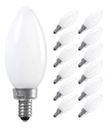 Dimmable LED Filament Candle Bulbs 60W Equivalent 550LM E12 Frosted Glass Set of 12