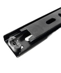 Heavy Duty Black 27mm Ball Bearing Drawer Slide Zinc Plated, 2 Fold Telescopic Kitchen Cabinet Drawer Slide For Heavy Loads