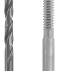 Dead Nuts 10-24 Thread Tap And Number 25 Drill Bit Combo Set For Right Hand Internal Threading, showing a steel drill and tap.