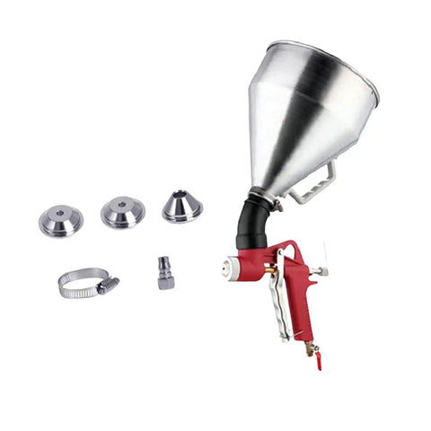 Straight Up Professional Paint Sprayer With Rock Solid Aluminum Tank and Elbow Style Design featuring tools and attachments.